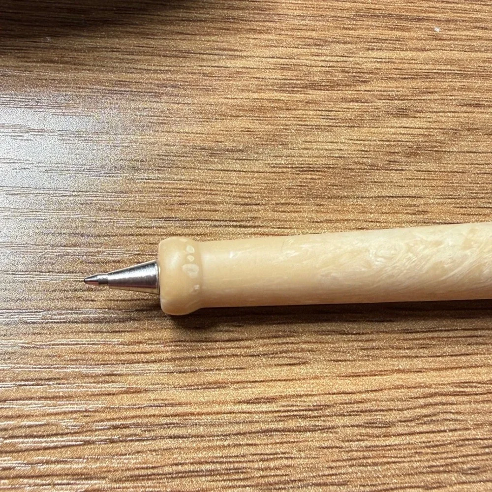 MLB Baseball Bat Ballpoint Pen Tan Wood Grain Look Blue Logo 2019 Semison
